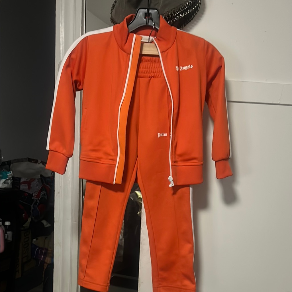 Palm Angels Orange Tracksuit Set